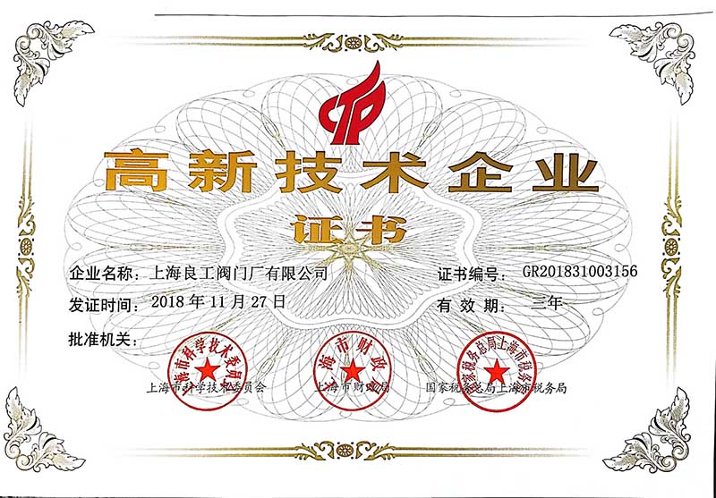 高新技术企业证书2009